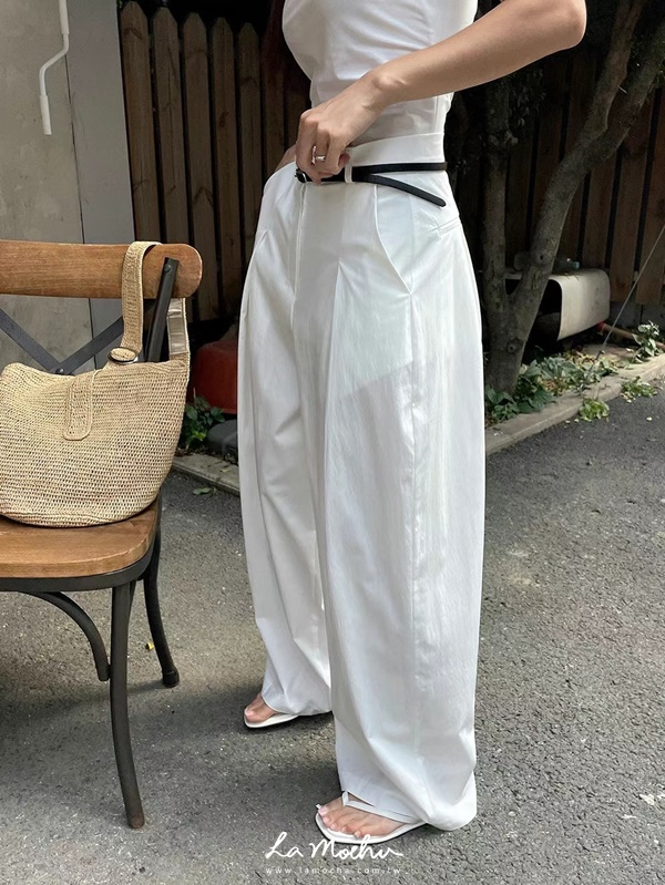 涼感滑布渡假寬褲